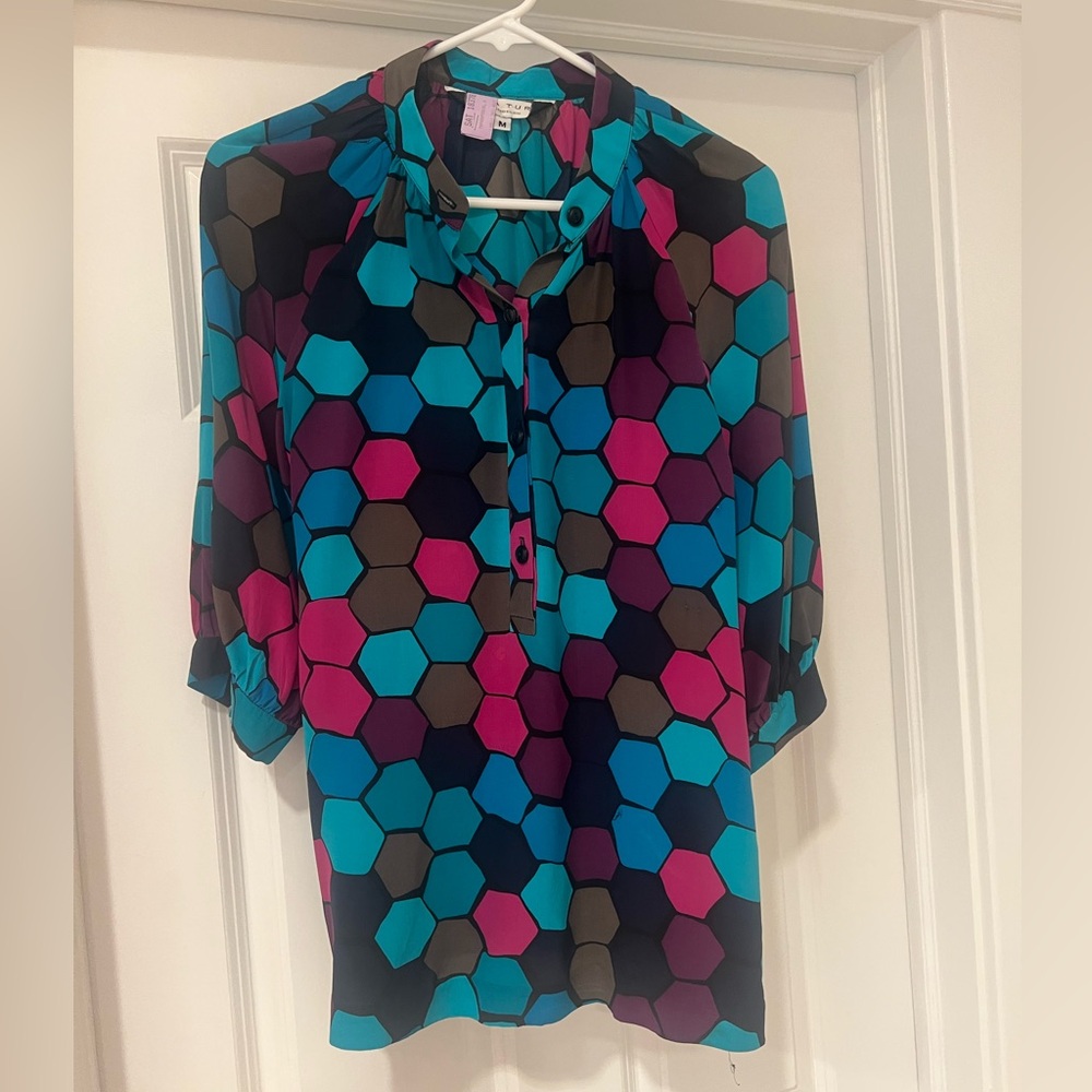 Trina Turk Silk Top Size M
